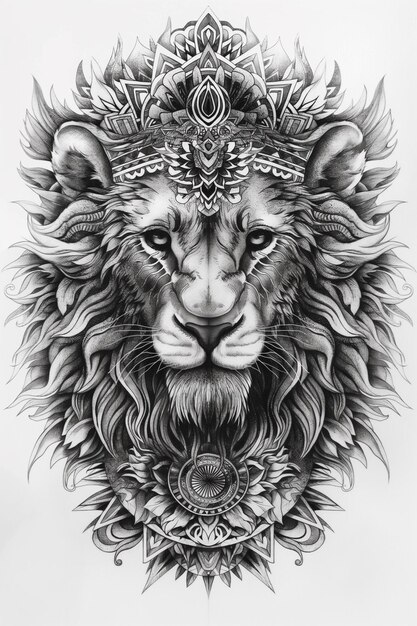 Photo esoteric lion design