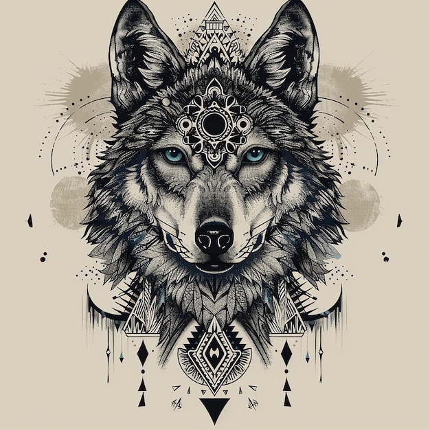 esoteric wolf design