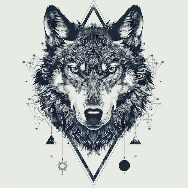 esoteric wolf design