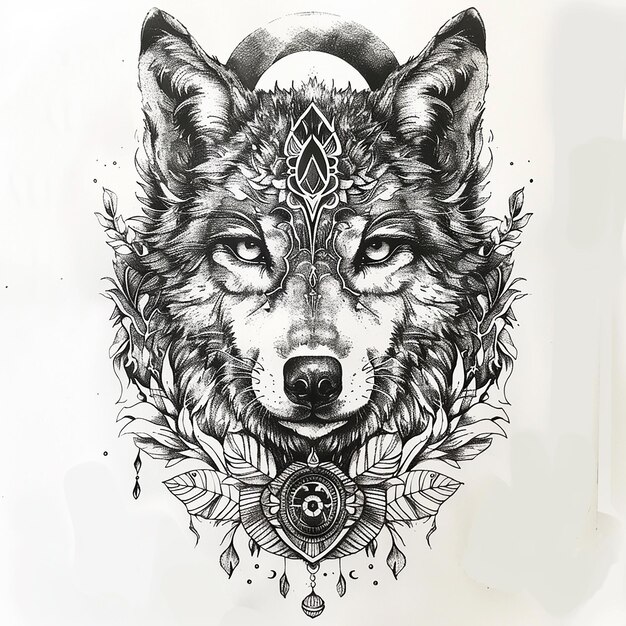 esoteric wolf design