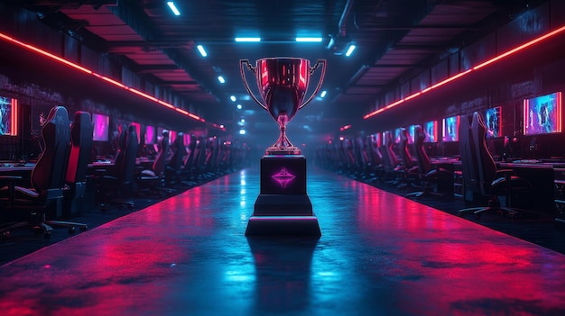 Esports Trophy Gaming Competition Victory Generative AI