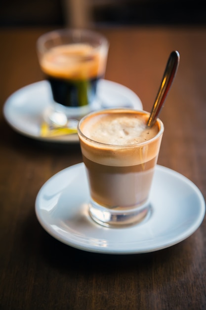 Espresso and macchiato