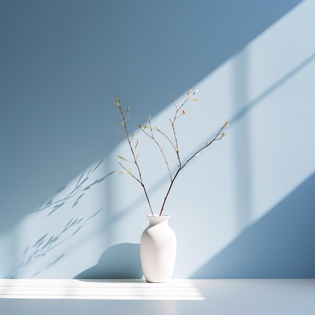 The essence of minimalism illuminated by natural light highlighting the power of simplicity and nega