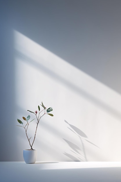 The essence of minimalism illuminated by natural light highlighting the power of simplicity and nega