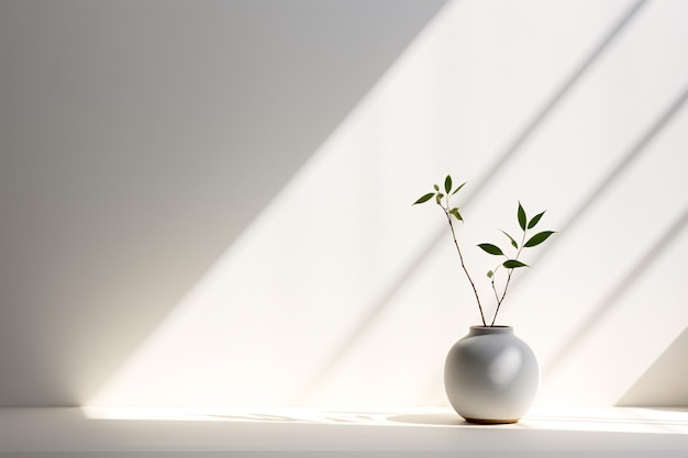 The essence of minimalism illuminated by natural light highlighting the power of simplicity and nega