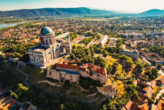 Esztergom Hungary the Basilica of Our Lady in Esztergom by the river Danube Discover the beauties of Hungary