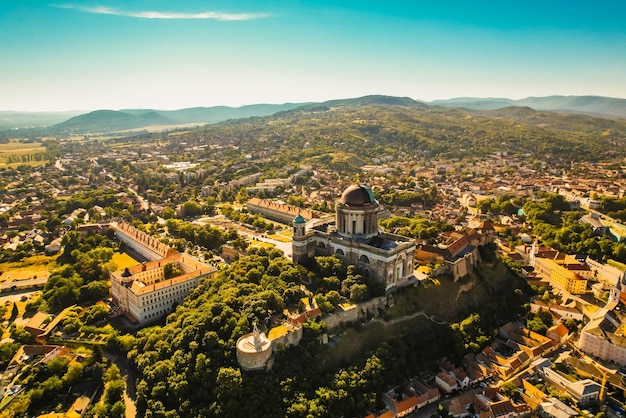 Esztergom Hungary the Basilica of Our Lady in Esztergom by the river Danube Discover the beauties of Hungary