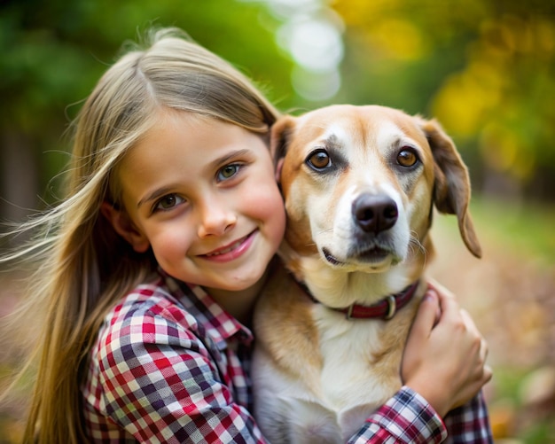 Eternal Affection A Girls Love for Her Faithful Dog