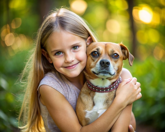 Eternal Affection A Girls Love for Her Faithful Dog