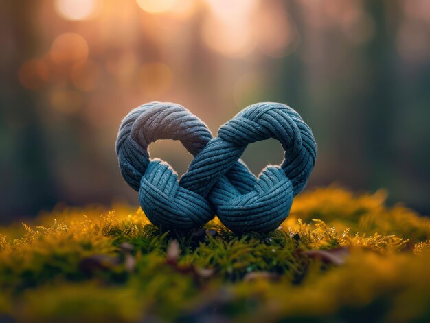 Eternal Love Symbol Intertwined Rope Knot Representing Unbreakable Bond Devoted Union and