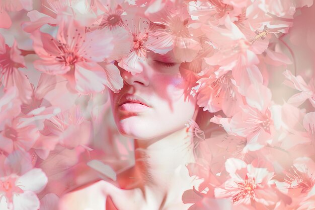 Photo ethereal beauty amidst blossoming cherry flowers