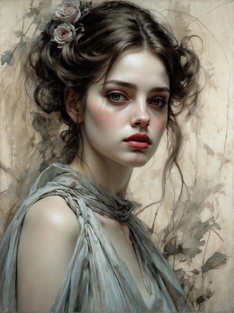 Ethereal Beauty Contemporary and GothicInspired Portrait Paintings of Women in Various Styles