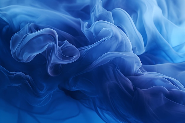 Ethereal Blue Smoke Waves The Dance of Fluid Beauty