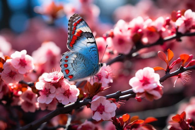 Ethereal Butterflies in a Floral Ballet