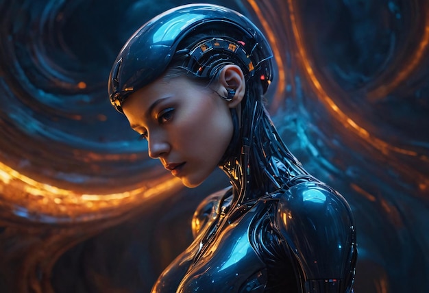 Ethereal Cybernetic Implant in Intricate Digital Painting