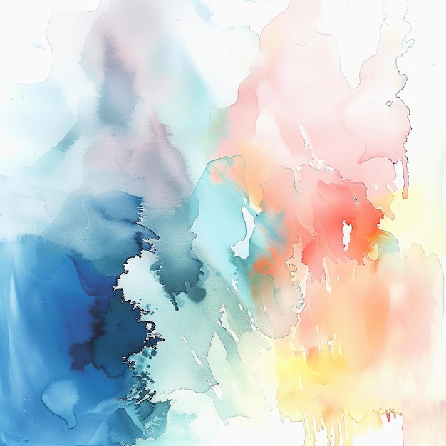 Ethereal dreamy watercolor painting with soft color