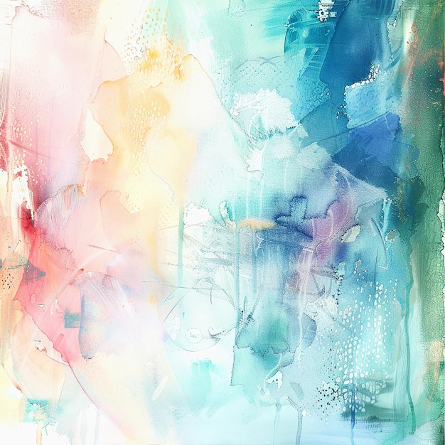 Ethereal dreamy watercolor painting with soft color