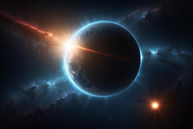 Photo ethereal eclipses space background photo