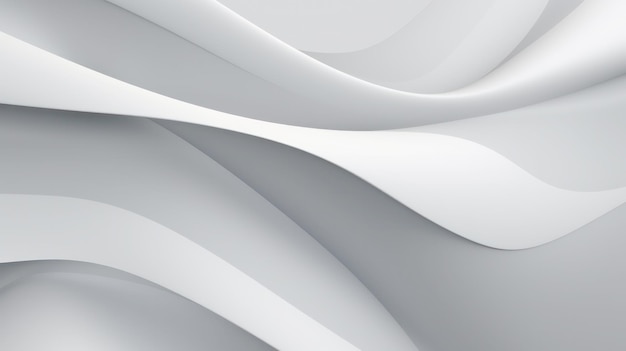 Ethereal Elegance Abstract 3D Background in Shades of White and Grey