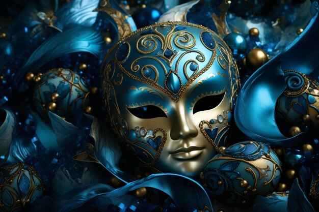 Ethereal Masquerade Magic Carnival Mask photo