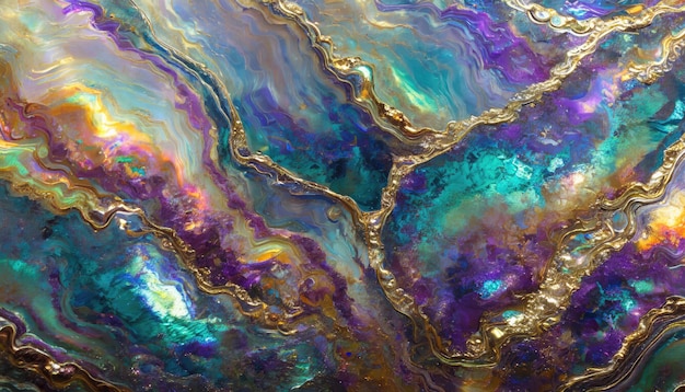 Ethereal Sea Colors in Iridescent Shell Texture