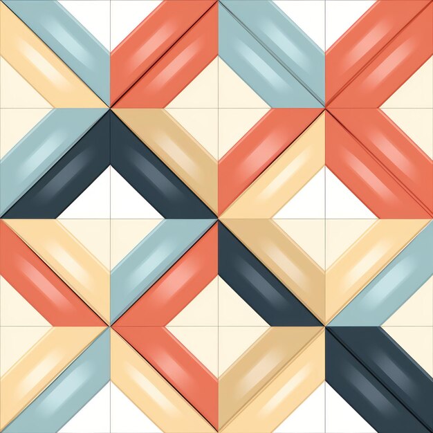 Photo ethereal tiles geometric pastel pattern in tile design