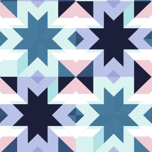 Photo ethereal tiles geometric pastel pattern in tile design