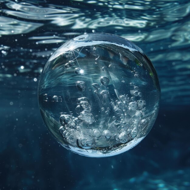 Ethereal Underwater Bubble Sphere