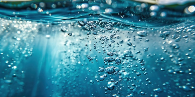 Photo ethereal underwater bubble sphere