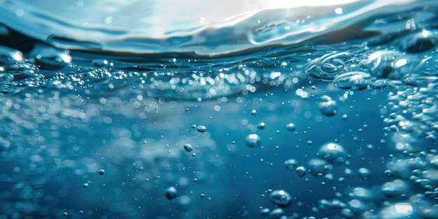 Photo ethereal underwater bubble sphere