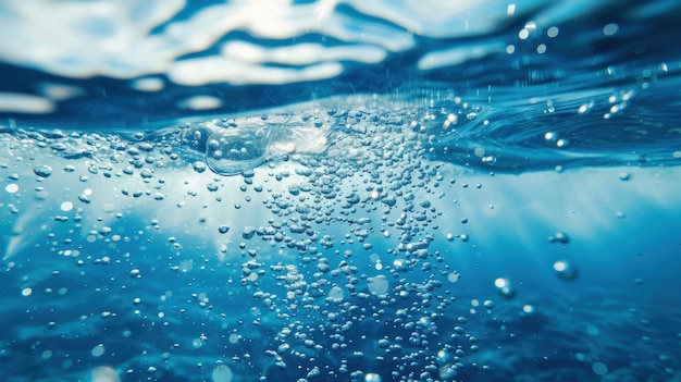 Photo ethereal underwater bubble sphere