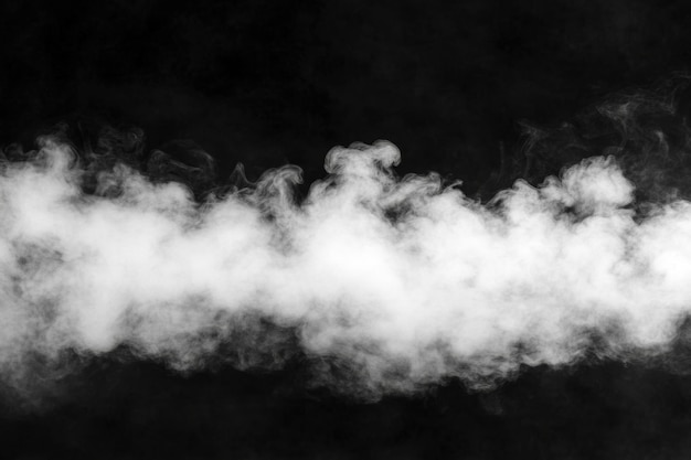 Ethereal white smoke on dark background