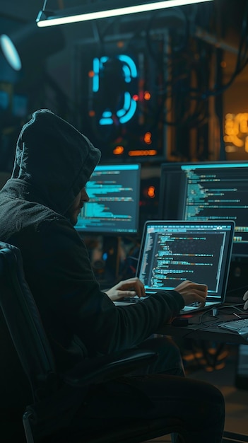 Photo ethical hacker performing penetration testing