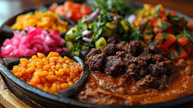 Photo ethiopian food platter