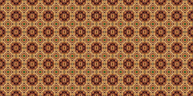 Ethnic boho seamless pattern Abstract kaleidoscope fabric design texture