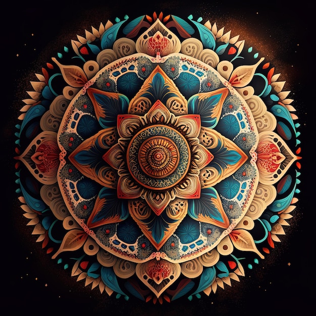 Ethnic Mandala in 2D Illustration