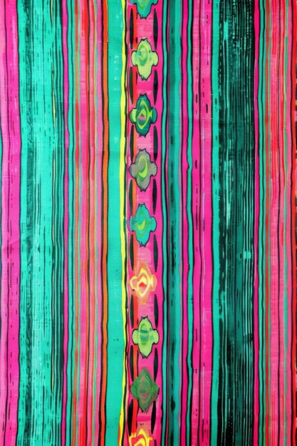 Photo ethnic mexican tribal pattern with colorful stripes hispanic heritage month viva mexico