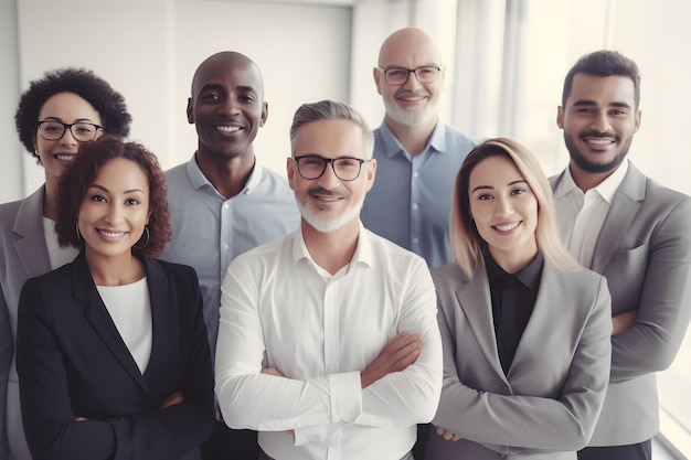 Ethnically diverse team of workers