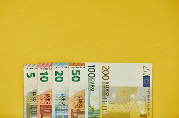 Euro Money Banknotes background texture