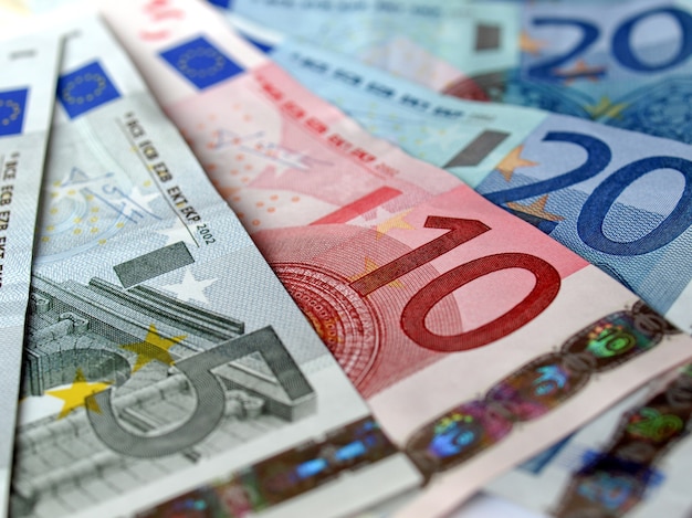 Photo euro notes, european union