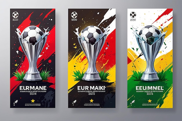 Photo euro soccer cup germany 2026 banners with splashes