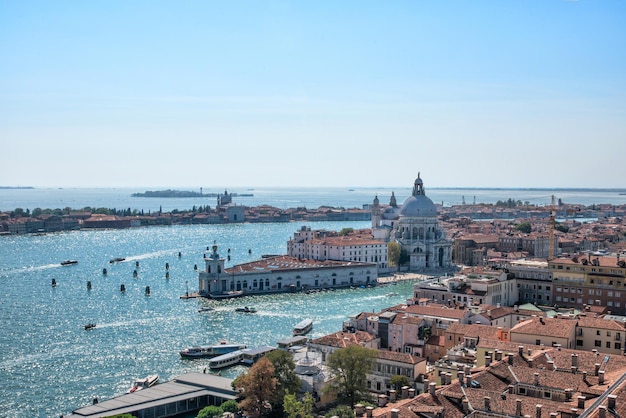 Europe. Italy. Aerial view of Venice and its Grand canal