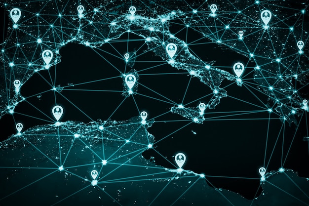 Europe people network and international connection in innovative perception