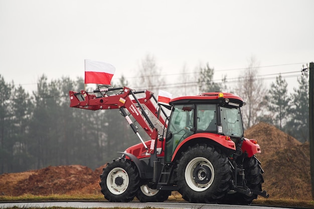 Europe Poland 02092024 Polish farmers fight for their rights with tractors and banners They ask for more subsidies and tax relief for their sector The protest causes chaos on the highways