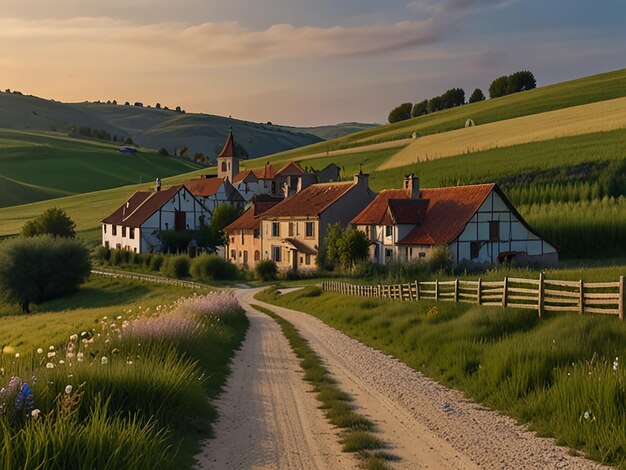 Photo european countrysides cultural and traditional 8k resulation