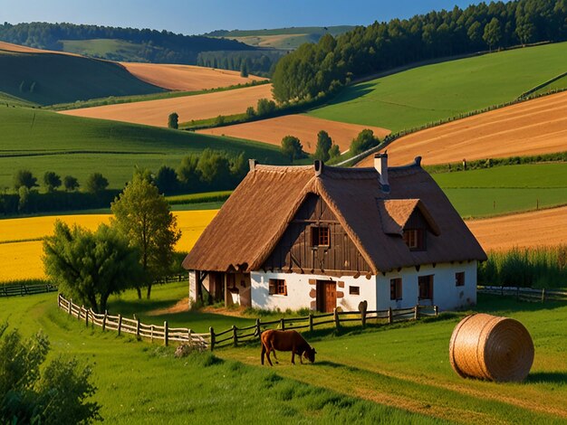 Photo european countrysides cultural and traditional