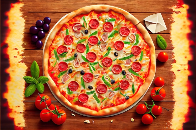 European Cuisine Pizza food