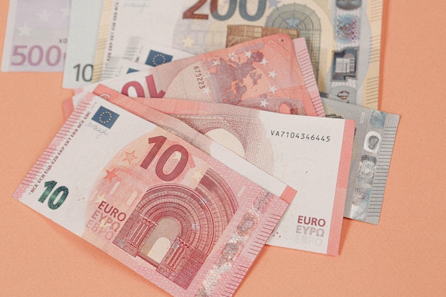 European currency money euro banknotes