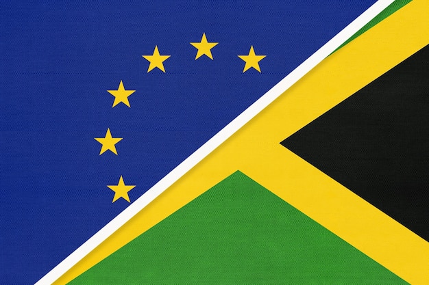 European Union or EU vs Jamaica national flag