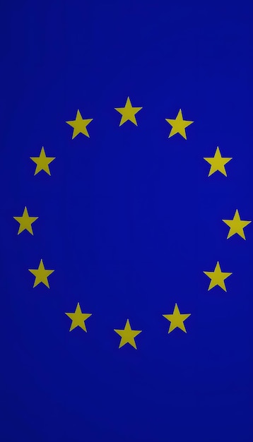 Photo european union flag isolated with white highlights